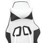 Silla gaming masaje y reposapiés cuero sintético negro blanco by , Gaming chairs - Ref: Foro24-345421, Price: 120,10 €, Disco...