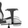 Silla gaming masaje y reposapiés cuero sintético negro blanco by , Gaming chairs - Ref: Foro24-345421, Price: 120,10 €, Disco...