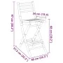 Taburetes de bar para exterior con reposapiés 2 uds. Plegables von , Gartenstühle - Ref: Foro24-4108228, Preis: 151,60 €, Rab...