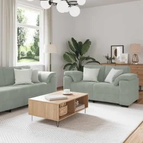 Juego de sofás con cojines 3 piezas terciopelo gris claro von , Sofas - Ref: Foro24-3324667, Preis: 644,57 €, Rabatt: %