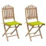 Sillas de jardín plegables 2 unidades bambú con cojines von , Gartenstühle - Ref: Foro24-3063998, Preis: 115,41 €, Rabatt: %