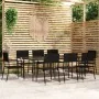 Juego de comedor de jardín 9 piezas negro de , Conjuntos de jardín - Ref: Foro24-3099594, Precio: 393,92 €, Descuento: %