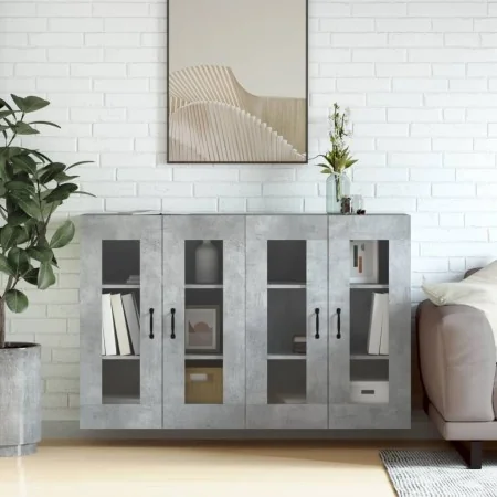 Armarios de pared 2 uds madera de ingeniería gris hormigón von , Sideboards - Ref: Foro24-3197908, Preis: 156,16 €, Rabatt: %