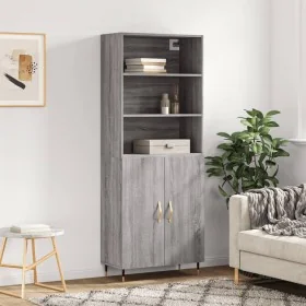 Aparador alto madera contrachapada gris sonoma 69,5x34x180 cm von , Sideboards - Ref: Foro24-3189235, Preis: 130,45 €, Rabatt: %