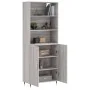 Aparador alto madera contrachapada gris sonoma 69,5x34x180 cm de , Aparadores - Ref: Foro24-3189235, Precio: 130,44 €, Descue...