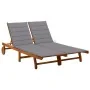 Tumbona de jardín 2 personas y cojines madera maciza de acacia von , Liegen - Ref: Foro24-3061375, Preis: 401,88 €, Rabatt: %