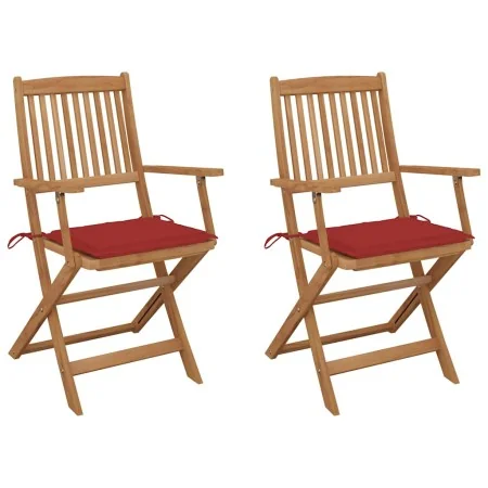 Sillas de jardín plegables 2 uds y cojines madera maciza acacia von , Gartenstühle - Ref: Foro24-3064596, Preis: 157,14 €, Ra...