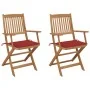 Sillas de jardín plegables 2 uds y cojines madera maciza acacia von , Gartenstühle - Ref: Foro24-3064596, Preis: 157,14 €, Ra...