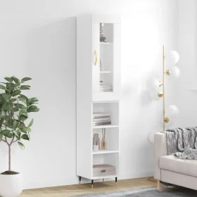 Aparador alto madera contrachapada blanco 34,5x34x180 cm von , Sideboards - Ref: Foro24-3199345, Preis: 89,78 €, Rabatt: %
