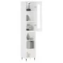 Aparador alto madera contrachapada blanco 34,5x34x180 cm by , Sideboards - Ref: Foro24-3199345, Price: 89,78 €, Discount: %