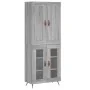 Aparador alto madera contrachapada gris sonoma 69,5x34x180 cm by , Sideboards - Ref: Foro24-3199599, Price: 151,31 €, Discoun...