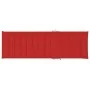 Tumbona con cojín rojo madera de pino impregnada de , Tumbonas - Ref: Foro24-3065855, Precio: 133,23 €, Descuento: %