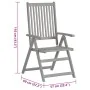 Sillas reclinables jardín y cojines 4 uds madera maciza acacia de , Sillas de jardín - Ref: Foro24-3065391, Precio: 285,34 €,...