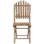 Set de comedor exterior plegable 5 piezas con cojines bambú von , Gartensets - Ref: Foro24-3063973, Preis: 264,31 €, Rabatt: %