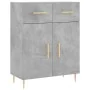Aparador alto madera contrachapada gris hormigón 69,5x34x180 cm by , Sideboards - Ref: Foro24-3200509, Price: 133,40 €, Disco...