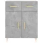 Aparador alto madera contrachapada gris hormigón 69,5x34x180 cm by , Sideboards - Ref: Foro24-3200509, Price: 133,40 €, Disco...