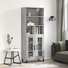 Aparador alto madera contrachapada gris sonoma 69,5x34x180 cm von , Sideboards - Ref: Foro24-3189347, Preis: 144,96 €, Rabatt: %
