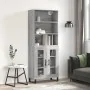 Aparador alto madera contrachapada gris sonoma 69,5x34x180 cm de , Aparadores - Ref: Foro24-3189347, Precio: 144,92 €, Descue...