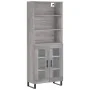 Aparador alto madera contrachapada gris sonoma 69,5x34x180 cm de , Aparadores - Ref: Foro24-3189347, Precio: 144,92 €, Descue...