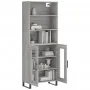 Aparador alto madera contrachapada gris sonoma 69,5x34x180 cm de , Aparadores - Ref: Foro24-3189347, Precio: 144,92 €, Descue...