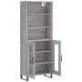 Aparador alto madera contrachapada gris sonoma 69,5x34x180 cm de , Aparadores - Ref: Foro24-3189347, Precio: 144,92 €, Descue...