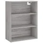 Aparador alto madera contrachapada gris sonoma 69,5x34x180 cm de , Aparadores - Ref: Foro24-3189347, Precio: 144,92 €, Descue...