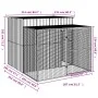 Caseta perros con corral acero galvanizado gris 214x253x181 cm by , Dog kennels - Ref: Foro24-3189131, Price: 459,42 €, Disco...