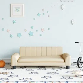 Sofá para niños de tela crema 90x53x30 cm by , Baby and Toddler Furniture - Ref: Foro24-3196257, Price: 85,57 €, Discount: %