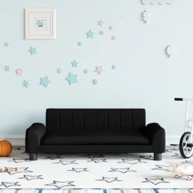 Sofá para niños de tela negro 90x53x30 cm by , Baby and Toddler Furniture - Ref: Foro24-3196262, Price: 94,34 €, Discount: %