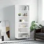 Aparador alto madera de ingeniería blanco 69,5x32,5x180 cm de , Aparadores - Ref: Foro24-3189565, Precio: 106,71 €, Descuento: %