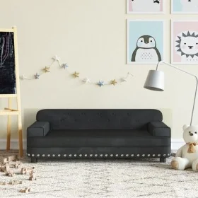 Sofá para niños de terciopelo negro 90x53x30 cm von , Baby- und Kleinkindmöbel - Ref: Foro24-3196283, Preis: 112,03 €, Rabatt: %