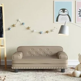 Sofá para niños de cuero sintético capuchino 70x45x30 cm de , Mobiliario para bebés y niños pequeños - Ref: Foro24-3196304, P...