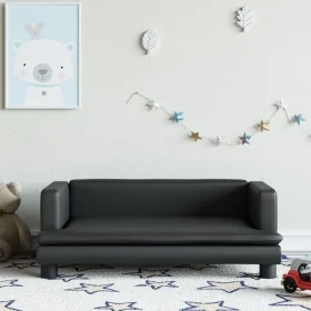 Sofá para niños de cuero sintético negro 80x45x30 cm by , Baby and Toddler Furniture - Ref: Foro24-3196312, Price: 83,27 €, D...