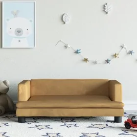 Sofá para niños de terciopelo marrón 80x45x30 cm von , Baby- und Kleinkindmöbel - Ref: Foro24-3196310, Preis: 68,23 €, Rabatt: %