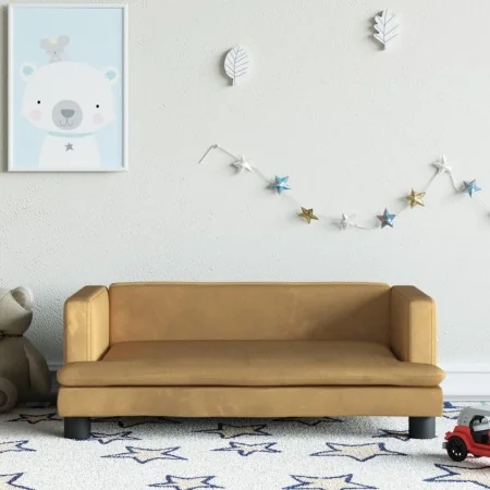 Sofá para niños de terciopelo marrón 80x45x30 cm by , Baby and Toddler Furniture - Ref: Foro24-3196310, Price: 68,22 €, Disco...
