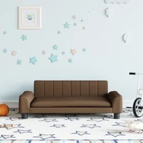 Sofá para niños de tela marrón 90x53x30 cm von , Baby- und Kleinkindmöbel - Ref: Foro24-3196260, Preis: 85,39 €, Rabatt: %
