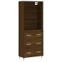 Aparador alto madera contrachapada marrón roble 69,5x34x180 cm by , Sideboards - Ref: Foro24-3189364, Price: 150,43 €, Discou...