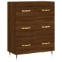 Aparador alto madera contrachapada marrón roble 69,5x34x180 cm by , Sideboards - Ref: Foro24-3189364, Price: 150,43 €, Discou...