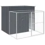 Caseta perros con corral acero galvanizado gris 214x253x181 cm by , Dog kennels - Ref: Foro24-3189119, Price: 419,97 €, Disco...