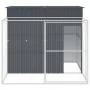 Caseta perros con corral acero galvanizado gris 214x253x181 cm by , Dog kennels - Ref: Foro24-3189119, Price: 419,97 €, Disco...