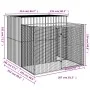 Caseta perros con corral acero galvanizado gris 214x253x181 cm by , Dog kennels - Ref: Foro24-3189119, Price: 419,97 €, Disco...