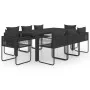 Set de comedor de jardín de 9 piezas PVC ratán negro de , Conjuntos de jardín - Ref: Foro24-3060105, Precio: 749,67 €, Descue...