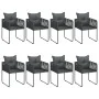 Set de comedor de jardín de 9 piezas PVC ratán negro de , Conjuntos de jardín - Ref: Foro24-3060105, Precio: 749,67 €, Descue...