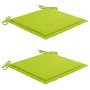 Sillas de jardín 2 uds madera de teca y cojines verde brillante von , Gartenstühle - Ref: Foro24-3062741, Preis: 310,81 €, Ra...