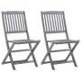 Sillas de jardín plegables 2 uds cojines madera maciza acacia von , Gartenstühle - Ref: Foro24-3064542, Preis: 125,97 €, Raba...