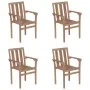 Sillas de jardín apilables 4 uds madera maciza teca con cojines von , Gartenstühle - Ref: Foro24-3073401, Preis: 502,84 €, Ra...