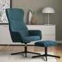 Sillón de relax con reposapiés terciopelo azul by , Armchairs - Ref: Foro24-3097494, Price: 141,56 €, Discount: %