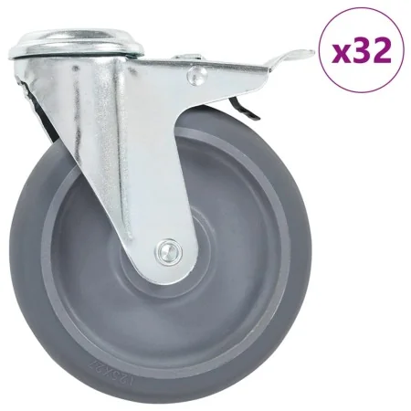 Ruedas giratorias con agujero pasador 32 unidades 125 mm by , Material handling - Ref: Foro24-277880, Price: 227,18 €, Discou...