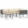 Set de muebles de jardín 5 pzas y cojines ratán sintético gris von , Gartensets - Ref: Foro24-3186683, Preis: 268,55 €, Rabat...