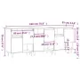 Aparadores 3 uds madera contrachapada blanco brillo by , Sideboards - Ref: Foro24-3190151, Price: 180,19 €, Discount: %